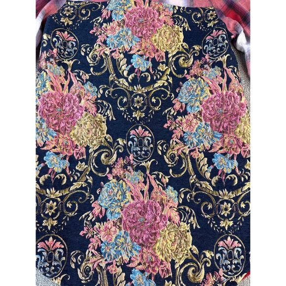 Soft Surroundings Pastiche Plain Flannel Shirt Jacquard Tapestry Floral Small - Picture 5 of 12